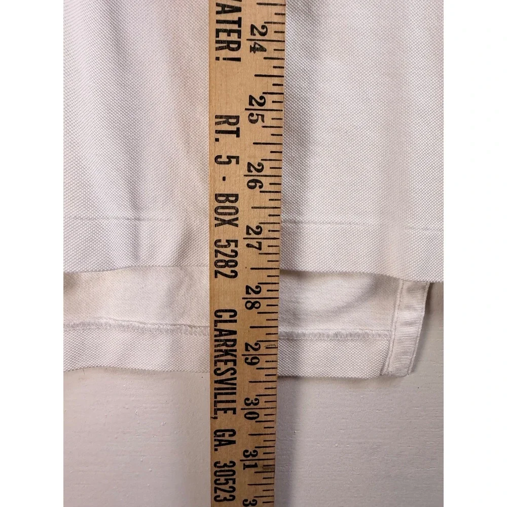 Polo Ralph Lauren Polo Shirt Mens M White Excellent Golf Fit Pima Cotton Pocket